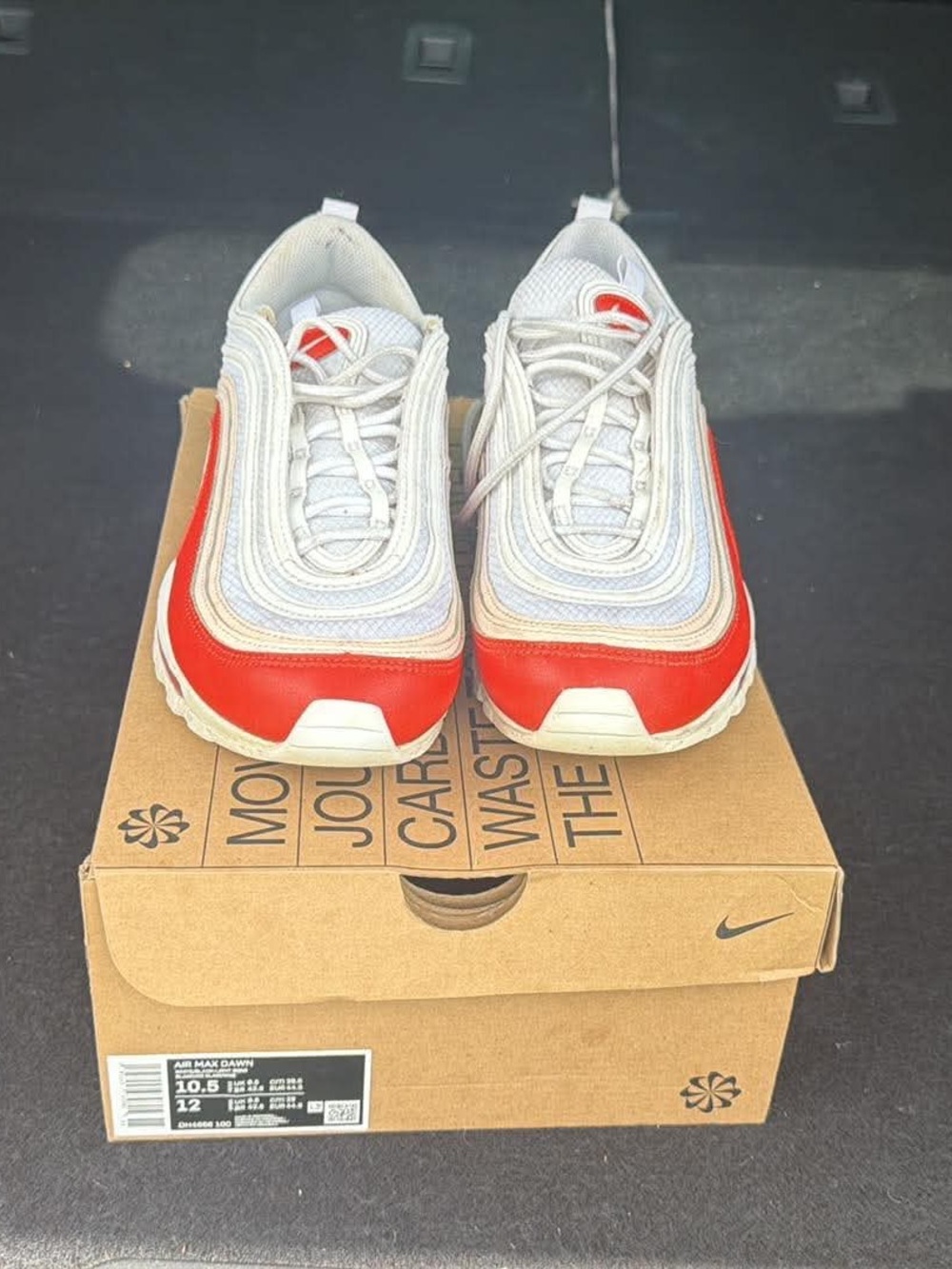 Nike Red & White Air Max Trainers - Picture 2 of 3